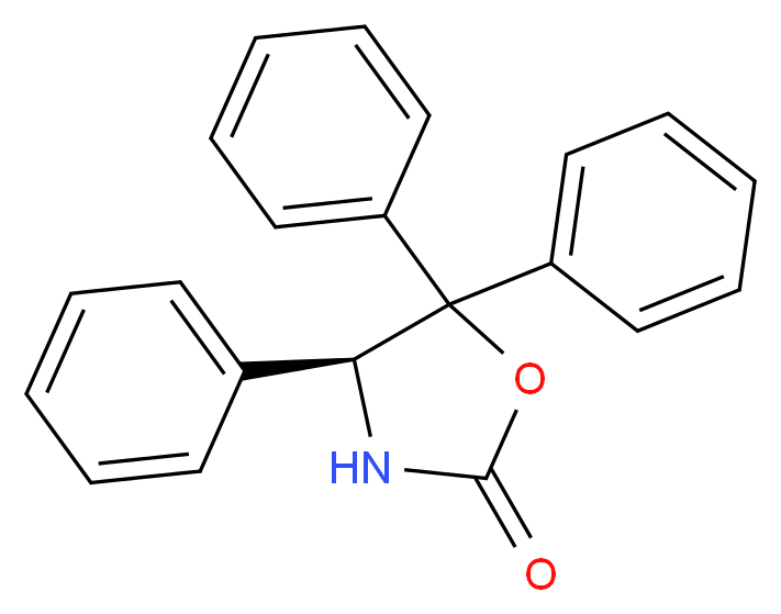 (S)-4,5,5-三苯基-2-噁唑烷酮_分子结构_CAS_62183-23-7)