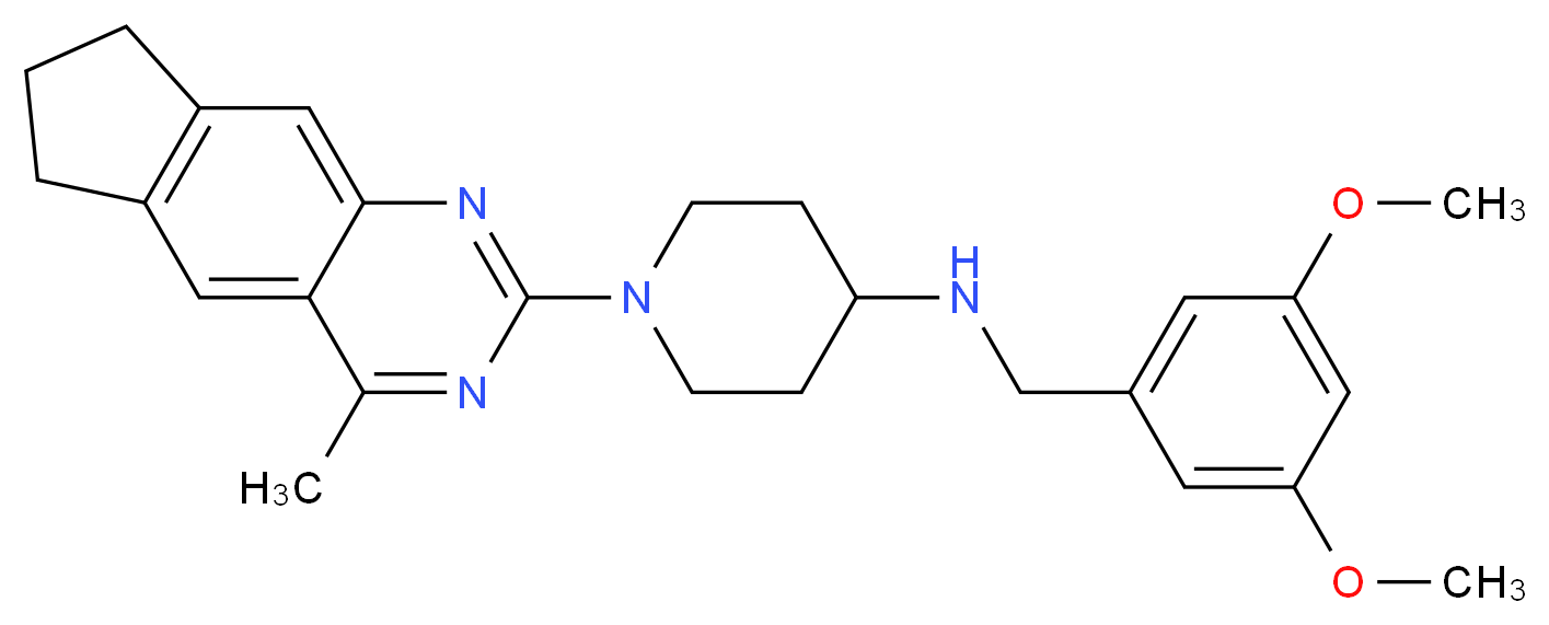 N-(3,5-dimethoxybenzyl)-1-(4-methyl-7,8-dihydro-6H-cyclopenta[g]quinazolin-2-yl)-4-piperidinamine_分子结构_CAS_)