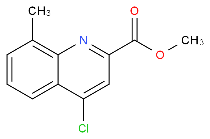 Methyl 4-chloro-8-methylquinoline-2-carboxylate_分子结构_CAS_1020101-33-0)