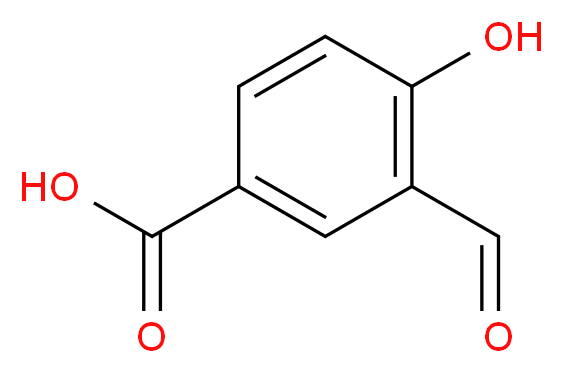 3-formyl-4-hydroxybenzoic acid_分子结构_CAS_584-87-2
