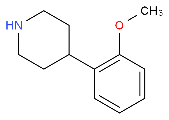 4-(2-methoxyphenyl)piperidine_分子结构_CAS_58333-75-8