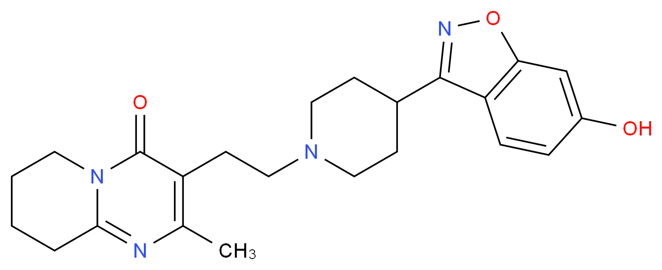 3-{2-[4-(6-hydroxy-1,2-benzoxazol-3-yl)piperidin-1-yl]ethyl}-2-methyl-4H,6H,7H,8H,9H-pyrido[1,2-a]pyrimidin-4-one_分子结构_CAS_106266-11-9