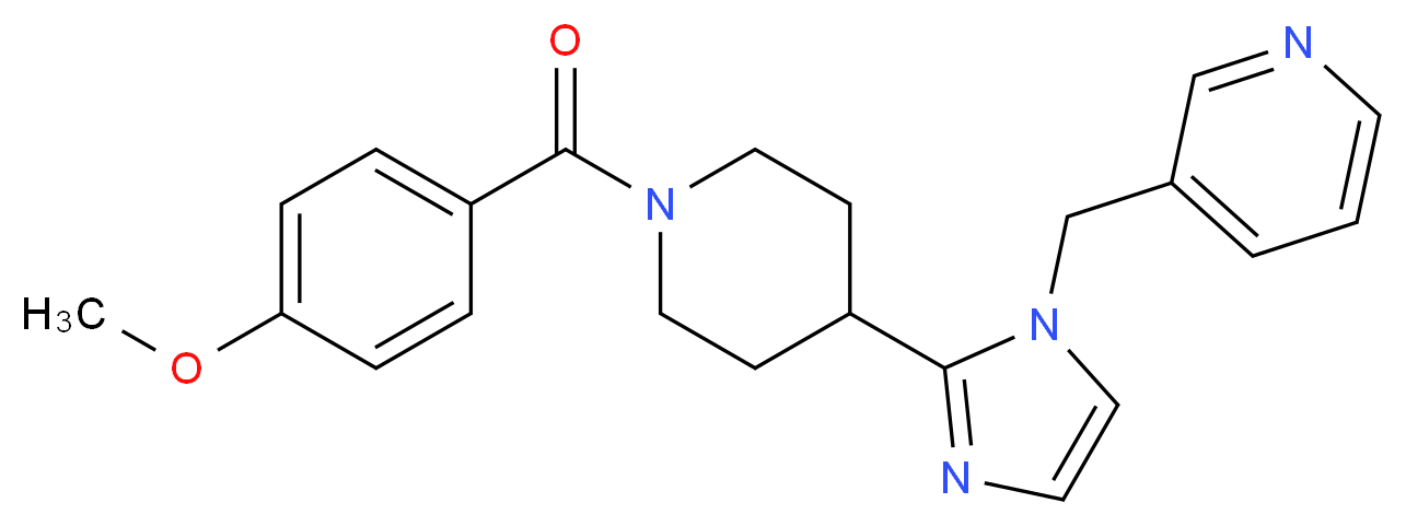 3-({2-[1-(4-methoxybenzoyl)piperidin-4-yl]-1H-imidazol-1-yl}methyl)pyridine_分子结构_CAS_)
