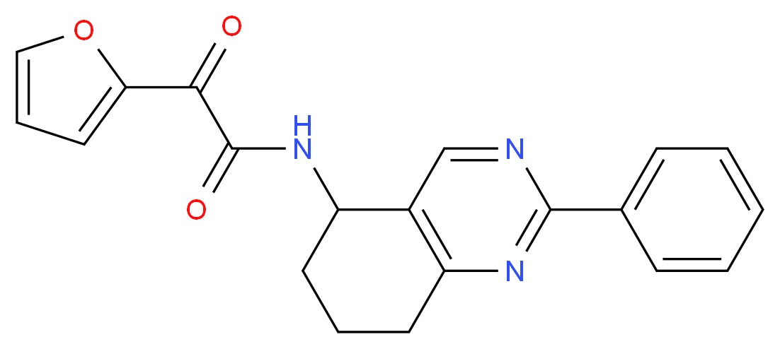 2-(2-furyl)-2-oxo-N-(2-phenyl-5,6,7,8-tetrahydro-5-quinazolinyl)acetamide_分子结构_CAS_)