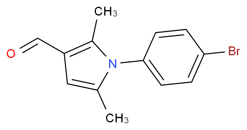 1-(4-Bromo-phenyl)-2,5-dimethyl-1H-pyrrole-3-carbaldehyde_分子结构_CAS_347331-78-6)