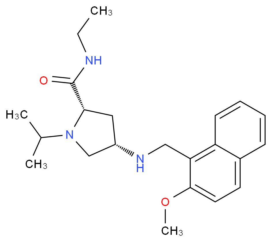 (4S)-N-ethyl-1-isopropyl-4-{[(2-methoxy-1-naphthyl)methyl]amino}-L-prolinamide_分子结构_CAS_)