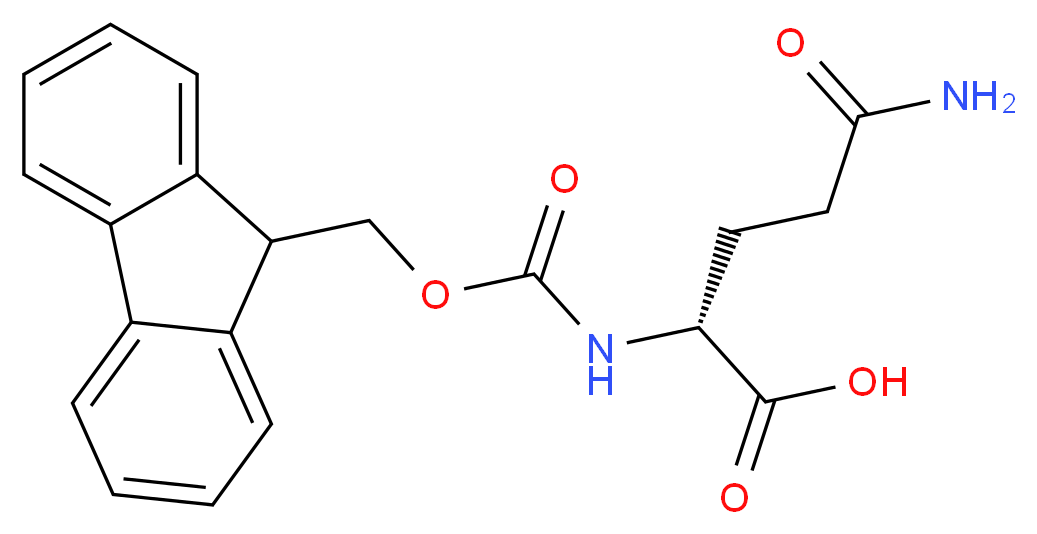 (2R)-4-carbamoyl-2-{[(9H-fluoren-9-ylmethoxy)carbonyl]amino}butanoic acid_分子结构_CAS_112898-00-7