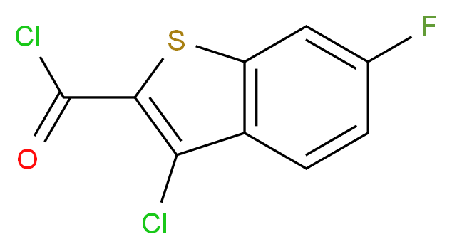 3-氯-6-氟基苯并[b]噻吩-2-甲酰氯_分子结构_CAS_34576-83-5)