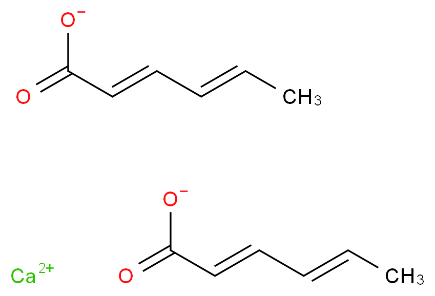 Calcium (2E,4E)-hexa-2,4-dienoate_分子结构_CAS_7492-55-9)