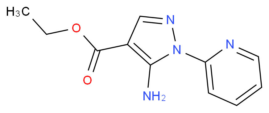 ethyl 5-amino-1-pyridin-2-yl-1H-pyrazole-4-carboxylate_分子结构_CAS_69722-29-8)