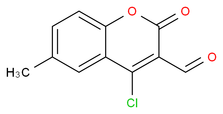 4-chloro-6-methyl-2-oxo-2H-chromene-3-carbaldehyde_分子结构_CAS_51069-84-2