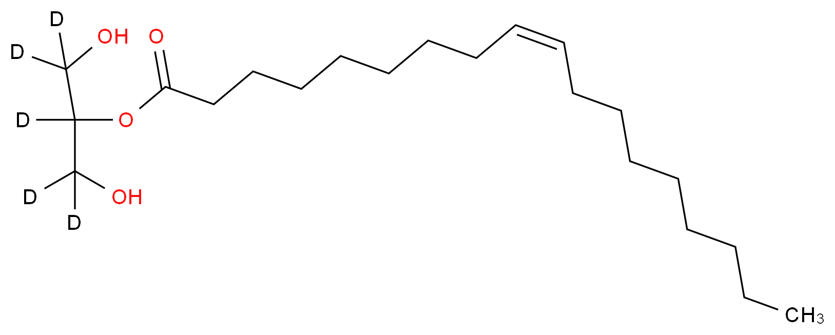dihydroxy(<sup>2</sup>H<sub>5</sub>)propan-2-yl (9Z)-octadec-9-enoate_分子结构_CAS_946524-37-4