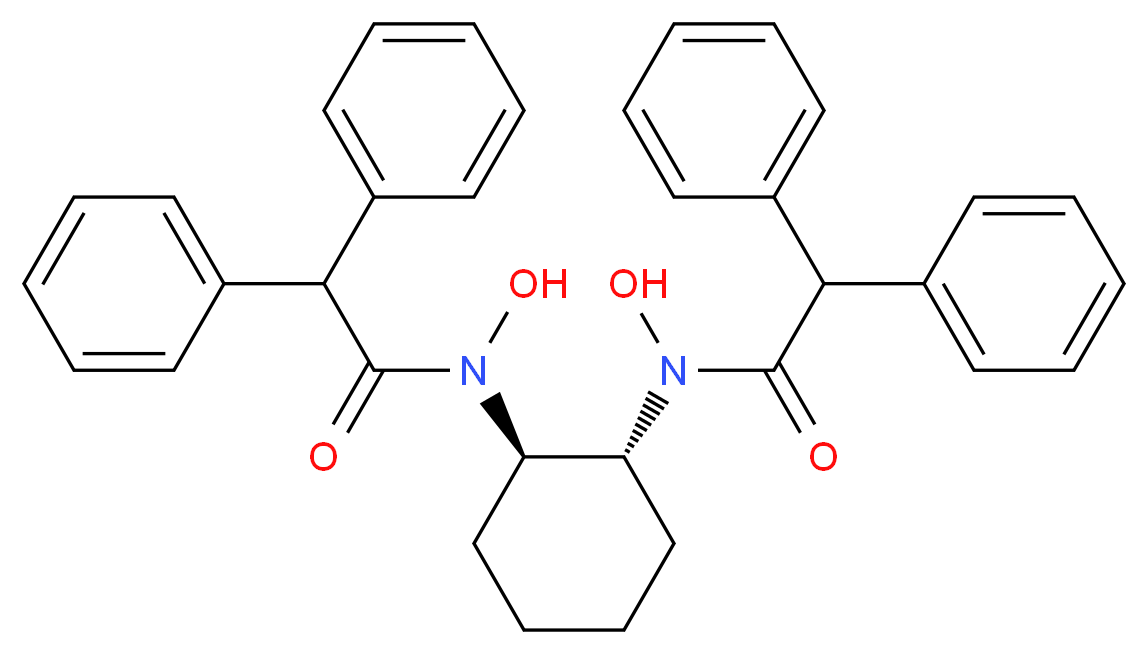 N-hydroxy-N-[(1R,2R)-2-(N-hydroxy-2,2-diphenylacetamido)cyclohexyl]-2,2-diphenylacetamide_分子结构_CAS_860036-16-4