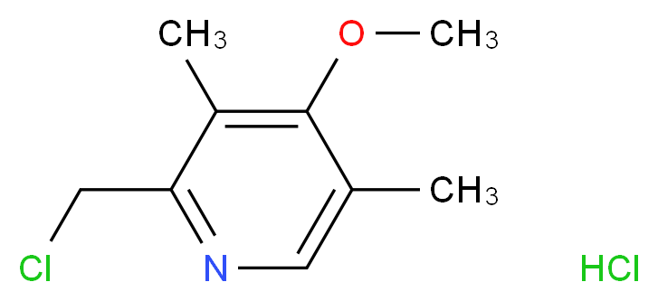 2-(Chloromethyl)-4-methoxy-3,5-dimethylpyridine hydrochloride_分子结构_CAS_86604-75-3)