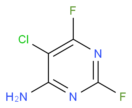 5-chloro-2,6-difluoropyrimidin-4-amine_分子结构_CAS_27078-72-4