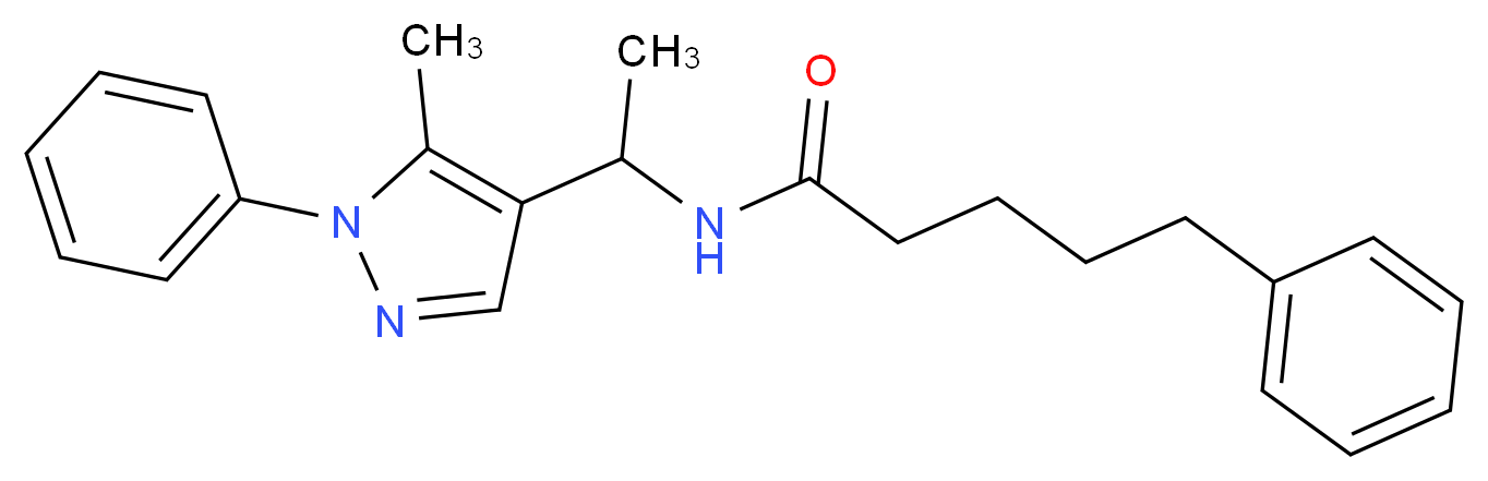 N-[1-(5-methyl-1-phenyl-1H-pyrazol-4-yl)ethyl]-5-phenylpentanamide_分子结构_CAS_)