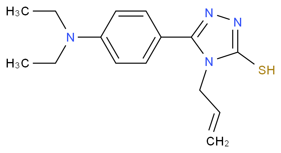 5-[4-(diethylamino)phenyl]-4-(prop-2-en-1-yl)-4H-1,2,4-triazole-3-thiol_分子结构_CAS_669748-48-5