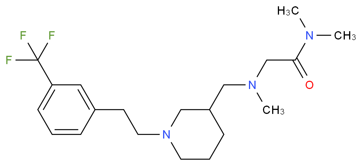 N~1~,N~1~,N~2~-trimethyl-N~2~-[(1-{2-[3-(trifluoromethyl)phenyl]ethyl}piperidin-3-yl)methyl]glycinamide_分子结构_CAS_)