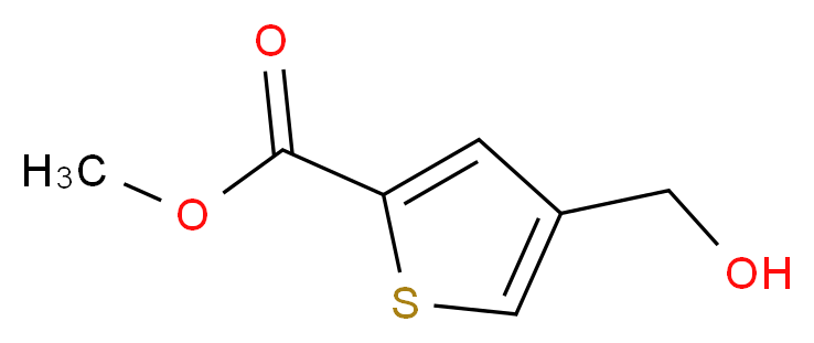 methyl 4-(hydroxymethyl)thiophene-2-carboxylate_分子结构_CAS_816449-72-6