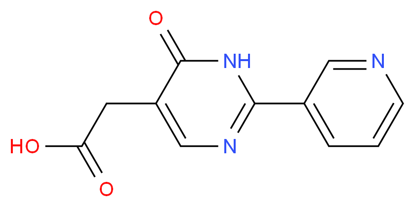 2-(6-oxo-2-(pyridin-3-yl)-1,6-dihydropyrimidin-5-yl)acetic acid_分子结构_CAS_)