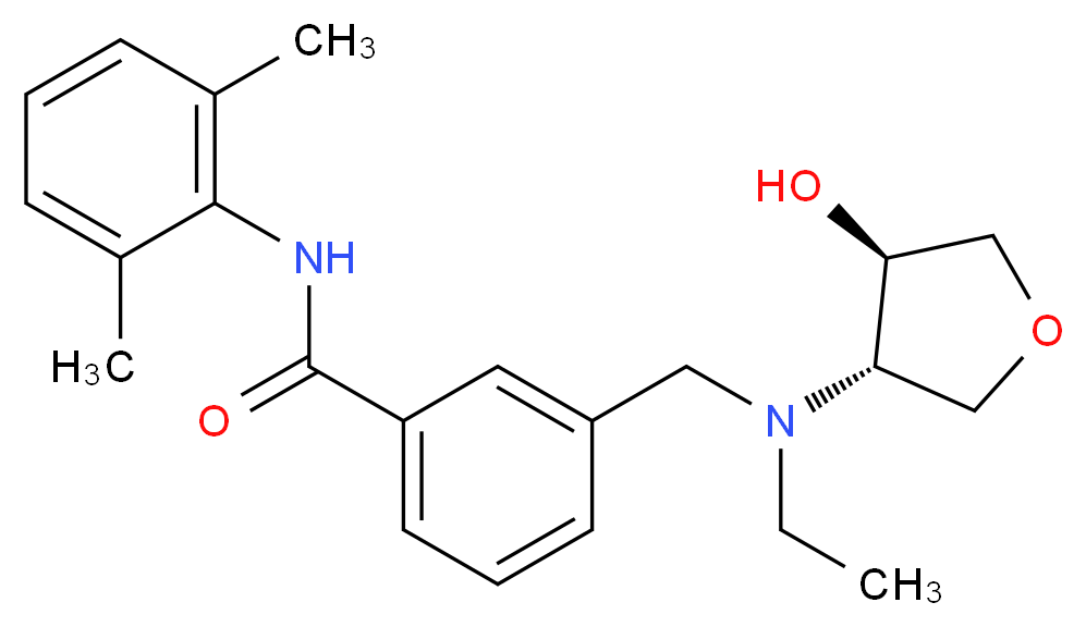 N-(2,6-dimethylphenyl)-3-({ethyl[(3S*,4R*)-4-hydroxytetrahydrofuran-3-yl]amino}methyl)benzamide_分子结构_CAS_)