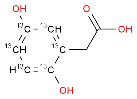 Homogentisic Acid-13C6_分子结构_CAS_1216468-48-2)