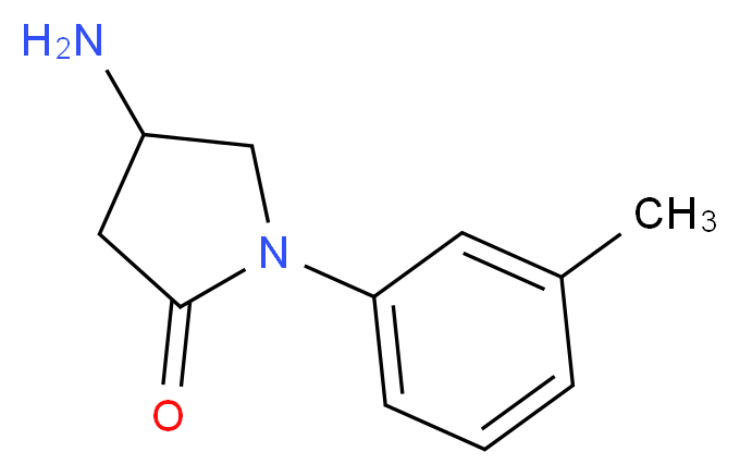 4-amino-1-(3-methylphenyl)pyrrolidin-2-one_分子结构_CAS_1114822-38-6