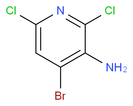 4-bromo-2,6-dichloropyridin-3-amine_分子结构_CAS_1121586-37-5