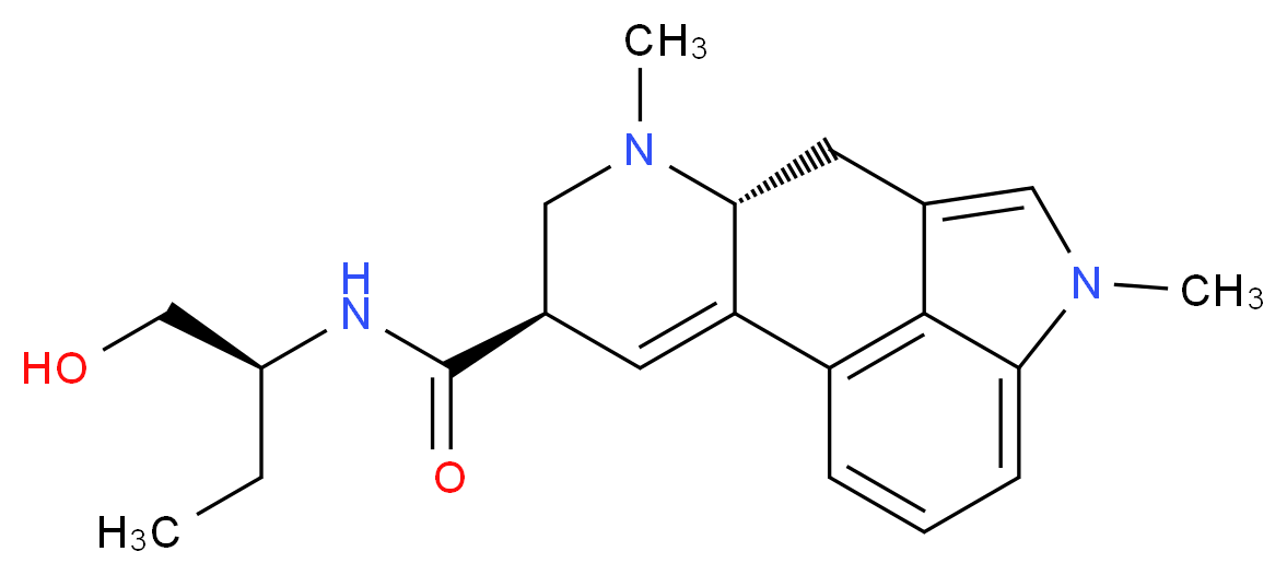 (4R,7R)-N-[(2S)-1-hydroxybutan-2-yl]-6,11-dimethyl-6,11-diazatetracyclo[7.6.1.0<sup>2</sup>,<sup>7</sup>.0<sup>1</sup><sup>2</sup>,<sup>1</sup><sup>6</sup>]hexadeca-1(16),2,9,12,14-pentaene-4-carboxamide_分子结构_CAS_361-37-5