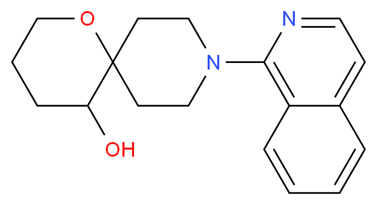 9-isoquinolin-1-yl-1-oxa-9-azaspiro[5.5]undecan-5-ol_分子结构_CAS_)