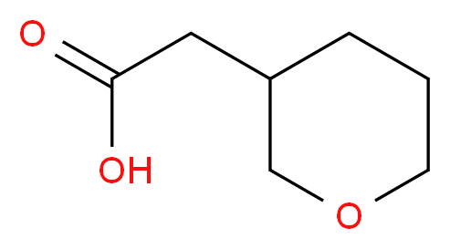 2-(oxan-3-yl)acetic acid_分子结构_CAS_102539-71-9