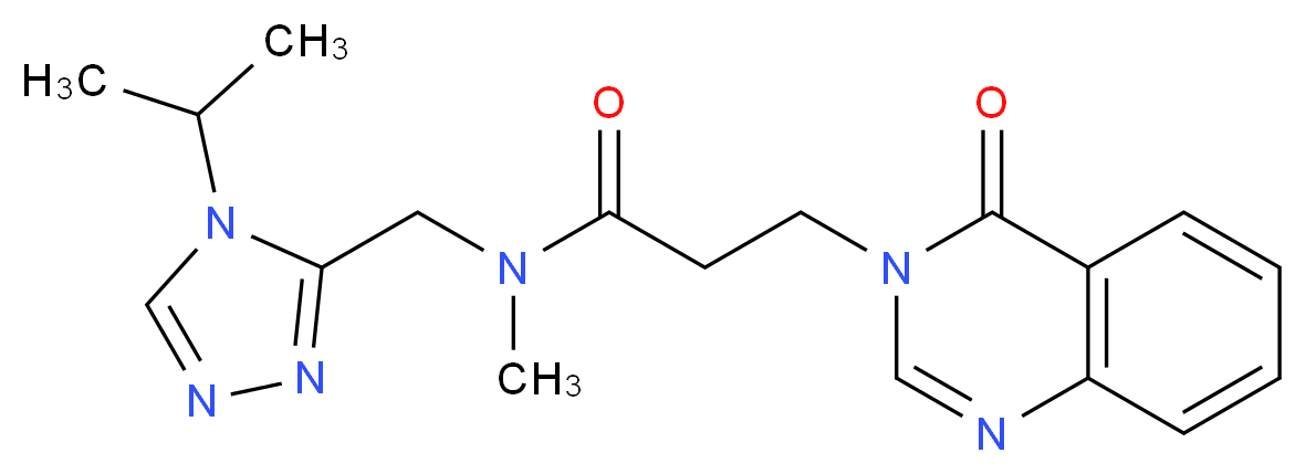N-[(4-isopropyl-4H-1,2,4-triazol-3-yl)methyl]-N-methyl-3-(4-oxo-3(4H)-quinazolinyl)propanamide_分子结构_CAS_)