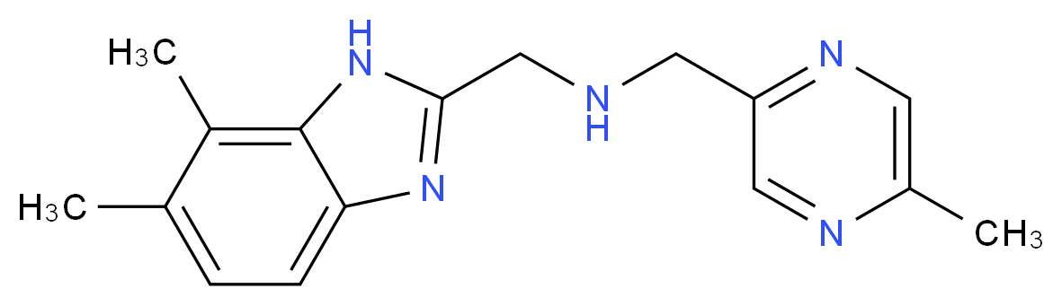 1-(6,7-dimethyl-1H-benzimidazol-2-yl)-N-[(5-methylpyrazin-2-yl)methyl]methanamine_分子结构_CAS_)