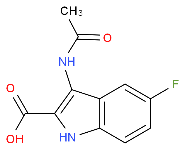 3-Acetylamino-5-fluoro-1H-indole-2-carboxylic acid_分子结构_CAS_)