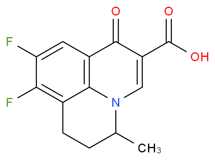 7,8-difluoro-12-methyl-4-oxo-1-azatricyclo[7.3.1.0<sup>5</sup>,<sup>1</sup><sup>3</sup>]trideca-2,5,7,9(13)-tetraene-3-carboxylic acid_分子结构_CAS_80076-47-7