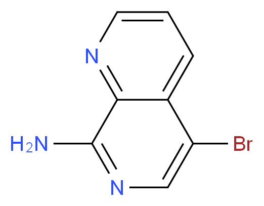 5-bromo-1,7-naphthyridin-8-amine_分子结构_CAS_67967-17-3