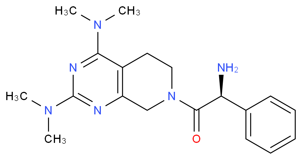 7-[(2S)-2-amino-2-phenylacetyl]-N,N,N',N'-tetramethyl-5,6,7,8-tetrahydropyrido[3,4-d]pyrimidine-2,4-diamine_分子结构_CAS_)