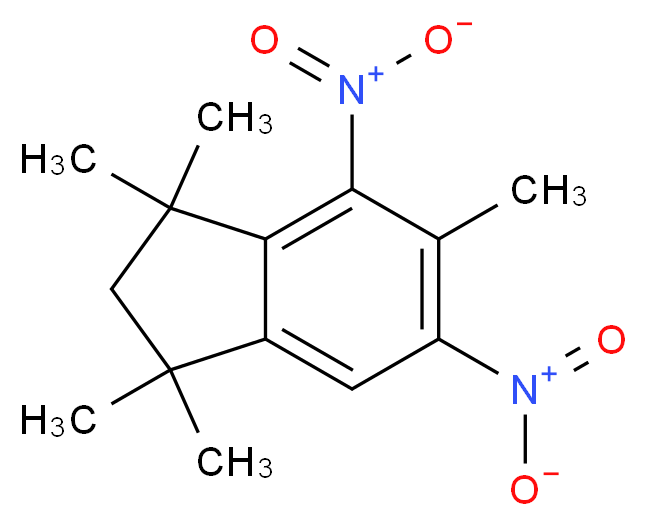 1,1,3,3,5-pentamethyl-4,6-dinitro-2,3-dihydro-1H-indene_分子结构_CAS_116-66-5