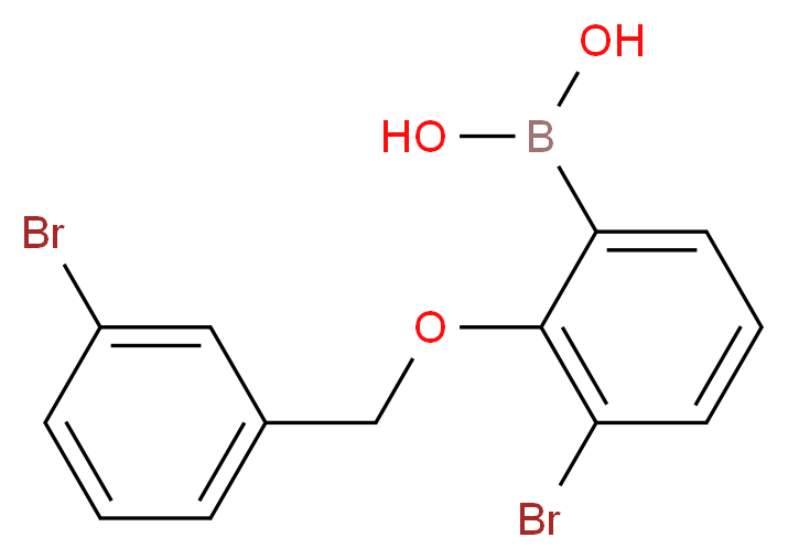 {3-bromo-2-[(3-bromophenyl)methoxy]phenyl}boronic acid_分子结构_CAS_849062-27-7