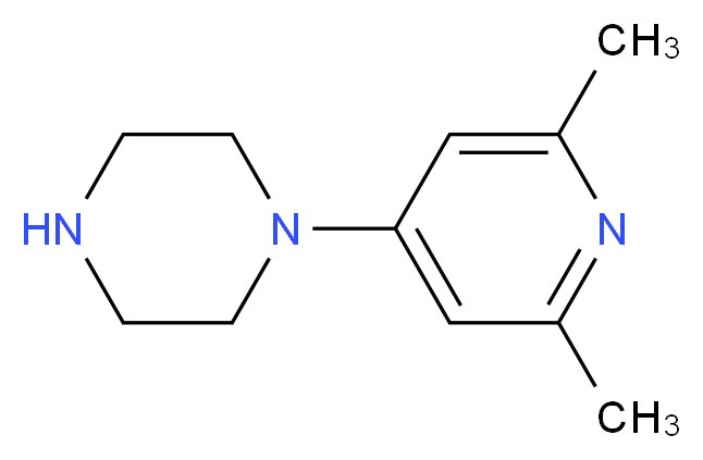 1-(2,6-dimethylpyridin-4-yl)piperazine_分子结构_CAS_166954-07-0)