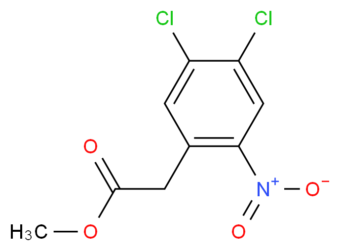 Methyl 2-(4,5-dichloro-2-nitrophenyl)acetate_分子结构_CAS_286949-63-1)