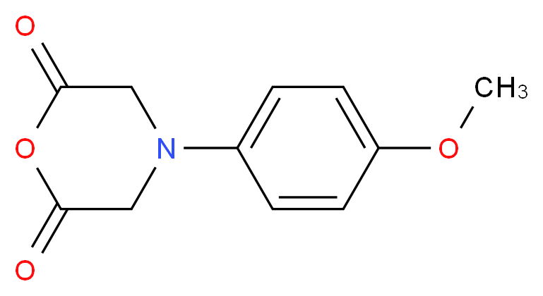4-(4-Methoxyphenyl)morpholine-2,6-dione_分子结构_CAS_)