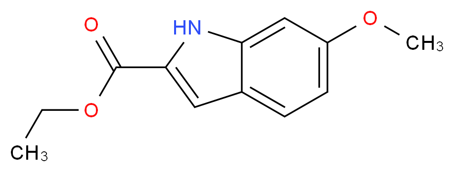 ethyl 6-methoxy-1H-indole-2-carboxylate_分子结构_CAS_15050-04-1