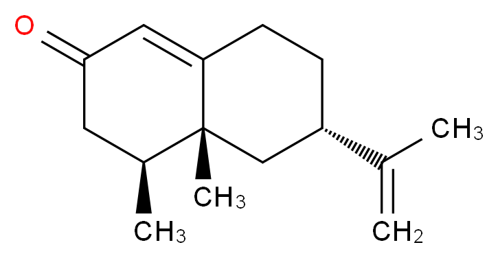 (4S,4aR,6S)-4,4a-dimethyl-6-(prop-1-en-2-yl)-2,3,4,4a,5,6,7,8-octahydronaphthalen-2-one_分子结构_CAS_4674-50-4