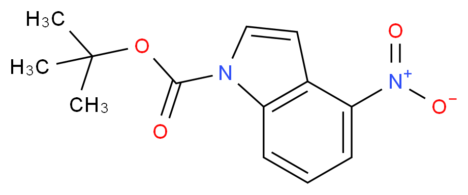 tert-butyl 4-nitro-1H-indole-1-carboxylate_分子结构_CAS_913836-24-5