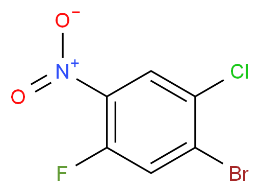 1-Bromo-2-chloro-5-fluoro-4-nitrobenzene_分子结构_CAS_1027833-17-5)