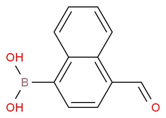 (4-Formyl-1-naphthalene)boronic acid_分子结构_CAS_332398-52-4)