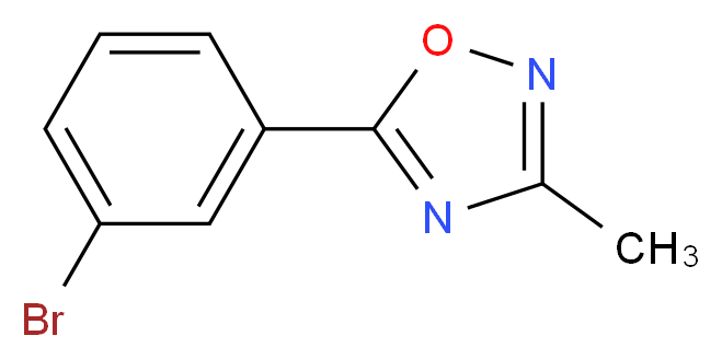 5-(3-Bromophenyl)-3-methyl-1,2,4-oxadiazole 97%_分子结构_CAS_160377-58-2)