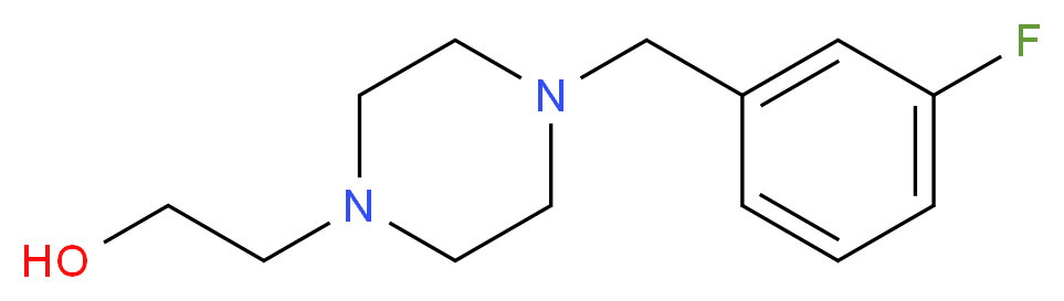 2-{4-[(3-fluorophenyl)methyl]piperazin-1-yl}ethan-1-ol_分子结构_CAS_215654-92-5