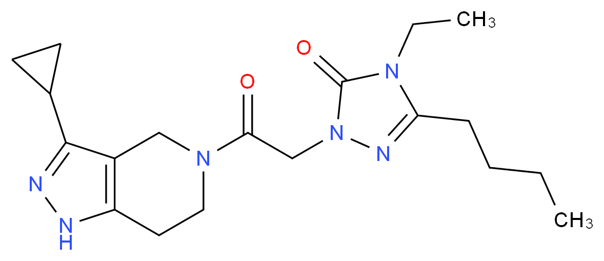 5-butyl-2-[2-(3-cyclopropyl-1,4,6,7-tetrahydro-5H-pyrazolo[4,3-c]pyridin-5-yl)-2-oxoethyl]-4-ethyl-2,4-dihydro-3H-1,2,4-triazol-3-one_分子结构_CAS_)